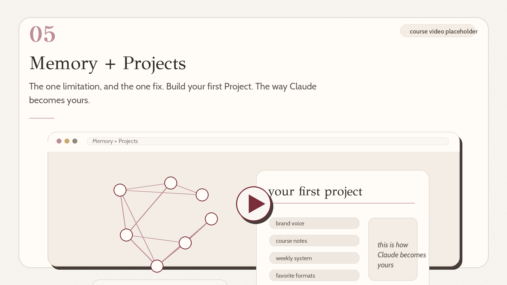 Module 05, memory and projects