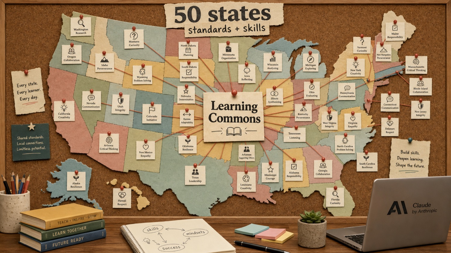 Learning Commons connects Claude to academic standards and skills across all 50 states